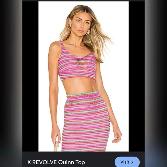 HOUSE Of Harlow x Revolve
Rainbow Crochet Quinn Boho Crop Top NEW W/Tag Size M - Picture 4 of 6